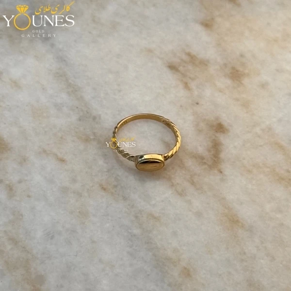 انگشتر بیضی طلا